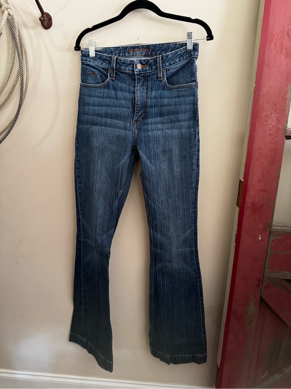 Kimes Ranch Women's Dark Blue Flare Jeans